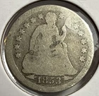1853 Seated Liberty Dime With Arrows Silver 10C US Coin (U8)