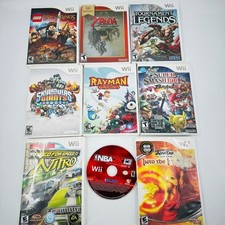 Nintendo Wii Games Lot Zelda NBA2K13 Lord of the Rings Avatar RayMan Super Smash
