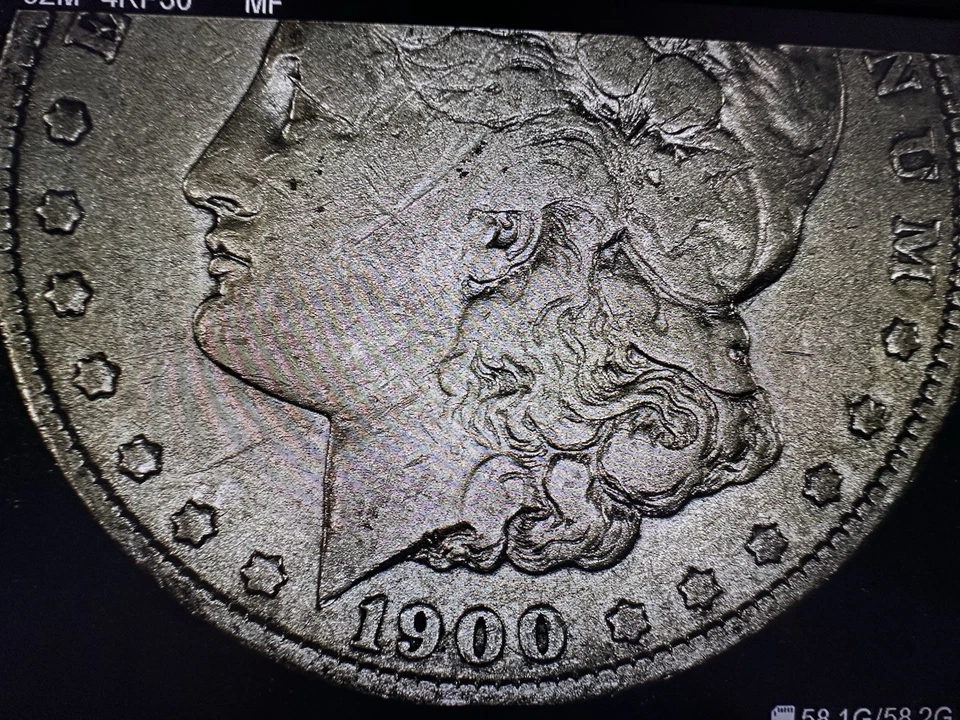 1900-O Morgan Silver Dollar With Large Die Cracks And Doubling #13 - Image 4 of 4