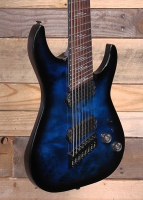 Schecter Omen Elite-8 Multiscale Electric Guitar See-Thru Blue
