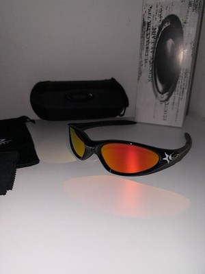 Seltene Oakley Minute Vintage Sonnenbrille 2.0 schwarzes Gestell / orange Gläser