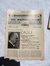 April 1952 HIS MASTER'S VOICE MAGAZINE Record Review Supplement Cortot CATALOG 