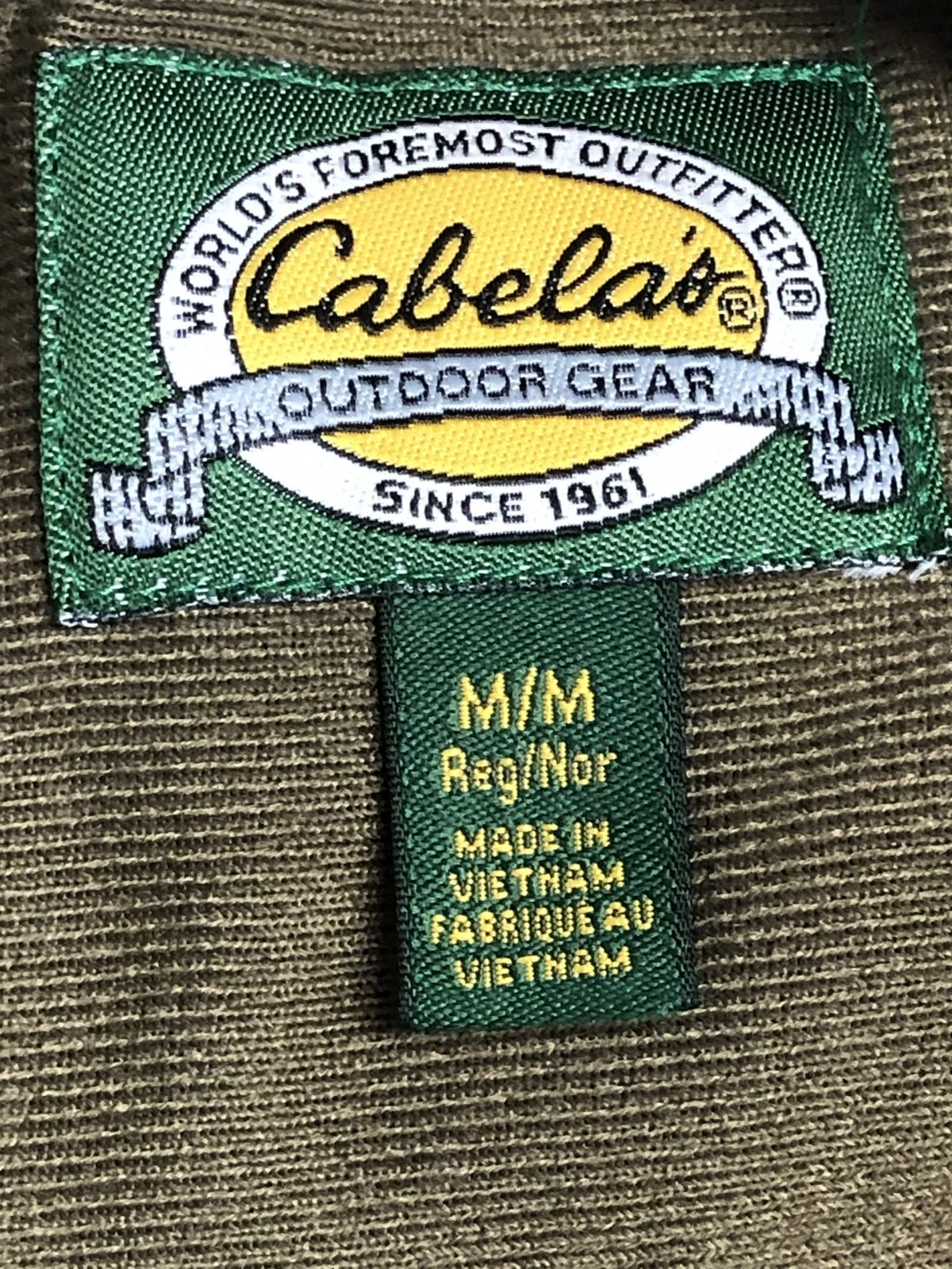 Cabela's Jacket Mens Medium Green Camo Fleece Full Zip Lined Hunting Outdoor - product detail image 5