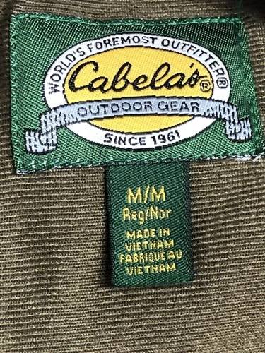 Cabela's Jacket Mens Medium Green Camo Fleece Full Zip Lined Hunting Outdoor image 5