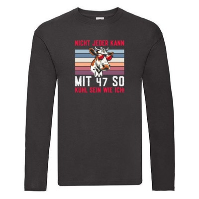Mit 47 so gut aussehen | 47. Geburtstag | Landwirt | Bauer Long Sleeve Schwarz