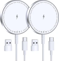 2 Pack Magsafe Charger: Magnetic Wireless Charging Pad for Iphone 17 16 15 14 13