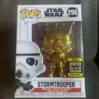 Funko Pop Star Wars Stormtrooper Gold Chrome Galactic Convention #296