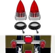 3 1/4'' Bullet Turn Signal Light Lens Cover Bezels Trim For Harley Touring 86-17