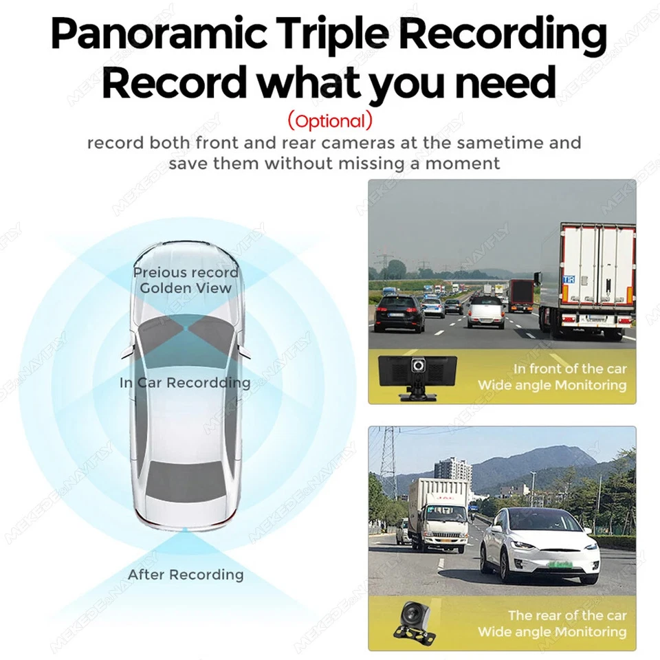 Universal Car Smart Screen Wireless Carplay Android Multimedia Video Display - Image 3 of 4