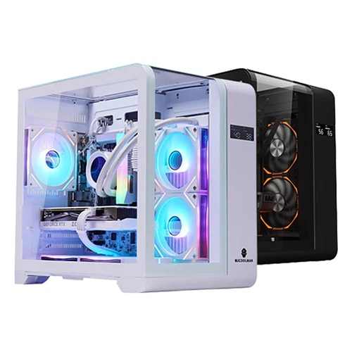 Transparent PC Case With CPU/GPU Temperature LED Display Desktop Computer To-yz