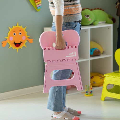 Plastic Foldable Step Stool & Back Support, Kids Stepping Stool & Bathroom Stool - Picture 5 of 9