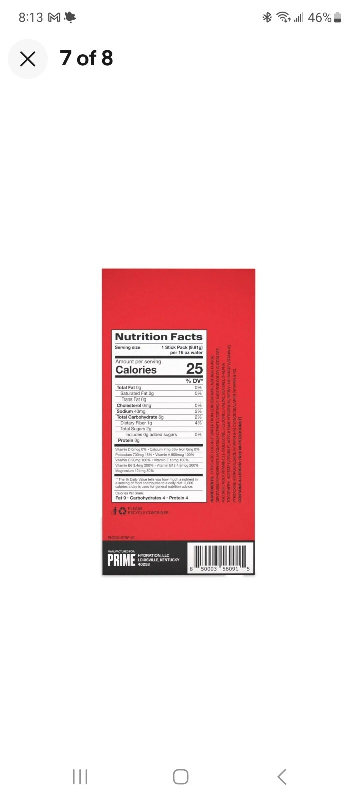 Prime Tropical Punch Hydration Drink Sticks 3 Boxes 18 Packets Logan