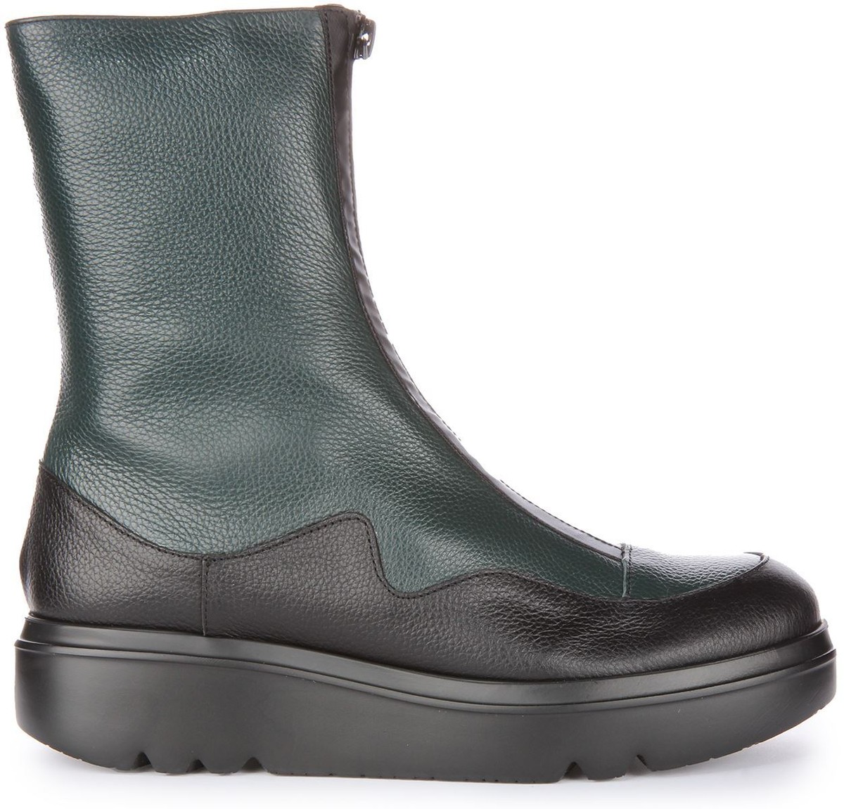 【WONDER WONDER】lace-up platform zipper boots long walker Wonders Livia Front Zip Wonderfly Leather Platform Dark
