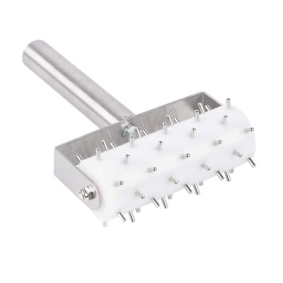 5'' Wide Dough Docker with 3/8'' Stainless Steel Pins, Heavy Duty Rolling Docker