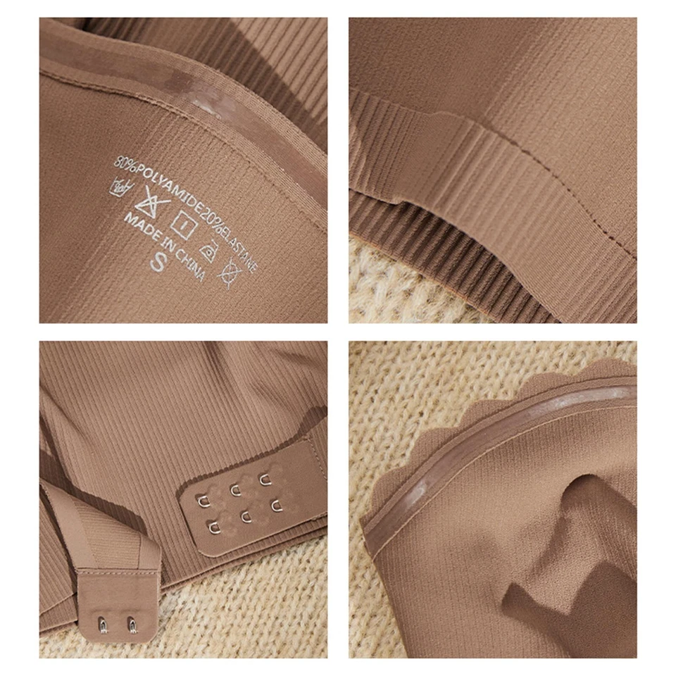 Бюстгальтер-футболка бюстгальтер без бретелек для женщин большого размера бесшовный без бретелек боковая поддержка - Изображение 4 из 4