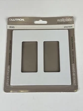Lutron CW-2-WH Claro 2-Gang Wall Plate, White, 1-Pack