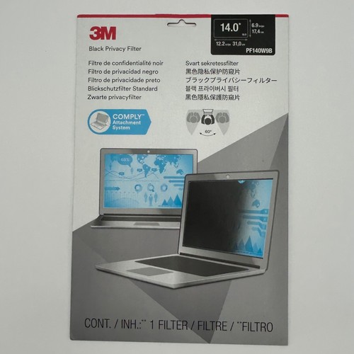 3M PF140W9B 16:9 Frameless Blackout Privacy Filter for 14" Laptops New - 第 1/2 張圖片