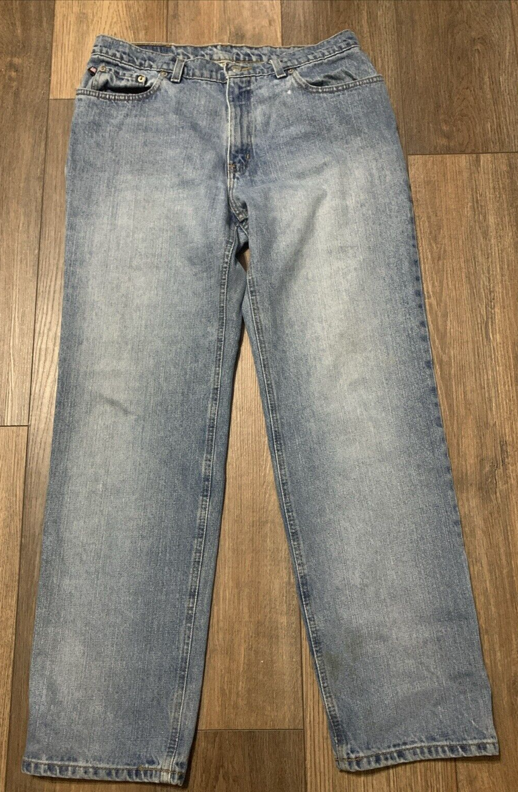 VTG Y2K Polo Jeans Co Saturday Jean Womens 12/31 Faded Blue Straight Leg