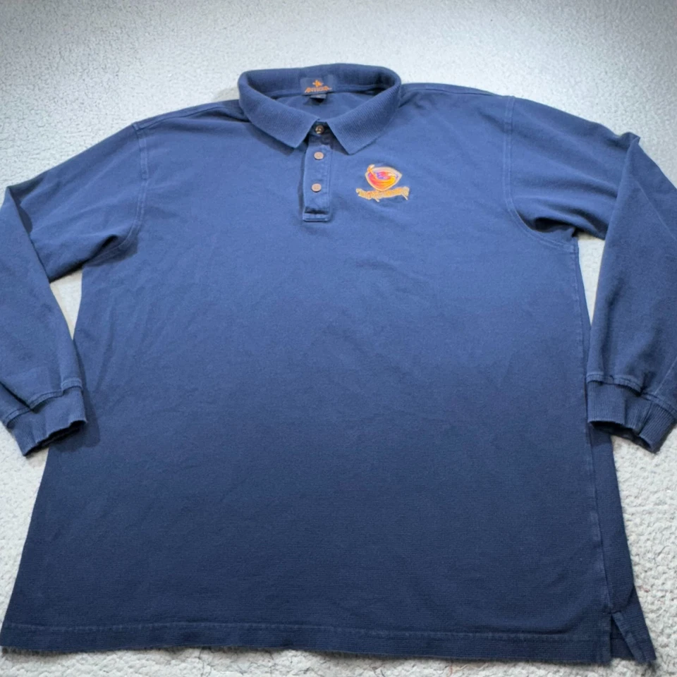 Camisa Polo DE COLECCIÓN Atlanta Thrashers Hombres 2XL XXL Azul NHL Tejido Gofre Larga Foto 4 de 4