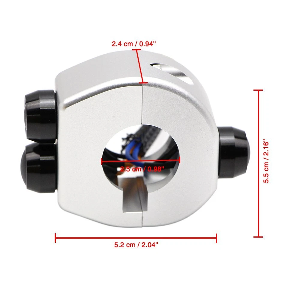 1" 25mm Switch Motorcycle Handlebar Button Latch / Momentary Cafe Racer Custom - Image 4 of 4