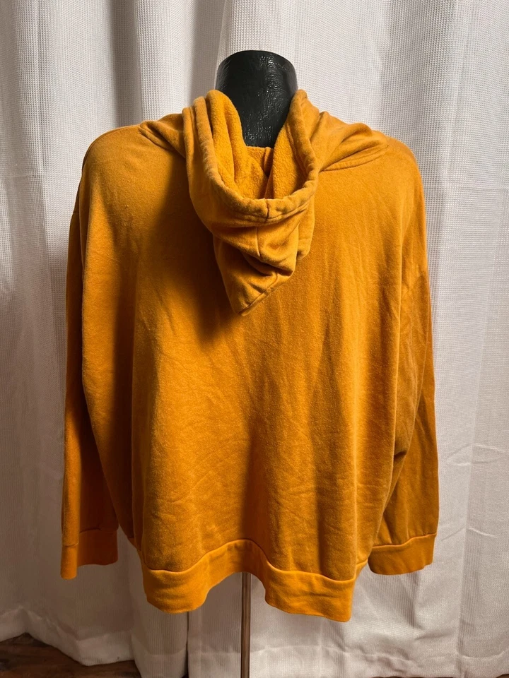 Fender Sweatshirt Women 3X Mustard Yellow Gold Leopard Print Cotton Blend Hoodie - Imagem 4 de 4