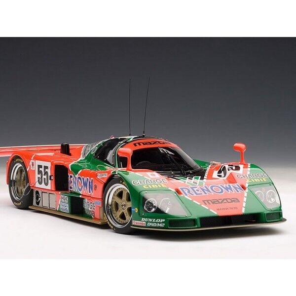 1991 MAZDA 787B LeMANS TEST CAR #55 1:18 by AUTOART #89141 NEW WITH DISPLAY  CASE