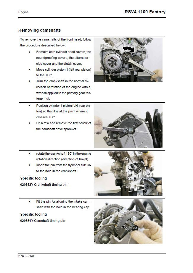 Manuel atelier Aprilia RSV4 1100 Factory 2021-2022 PDF en anglais sur clé USB de 16 Go