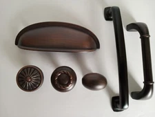 Variety of Brushed Iron Drawer Cabinet Door Pull Knobs Handles