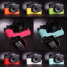 Genuine Real Leather Half Camera Case Bag Cover for FUJIFILM XT3 XT2 X-T3 X-T2