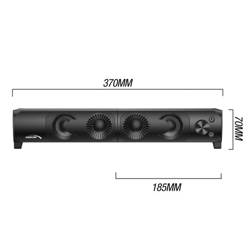 2in1 PC Speakers & Soundbar Stereo Computer Laptop LED Illuminated USB 6W AUX HQ - Afbeelding 8 van 12