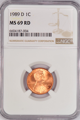 1989 D Lincoln Memorial Cent NGC MS 69 RD Top Pop Coin 1C $3,500