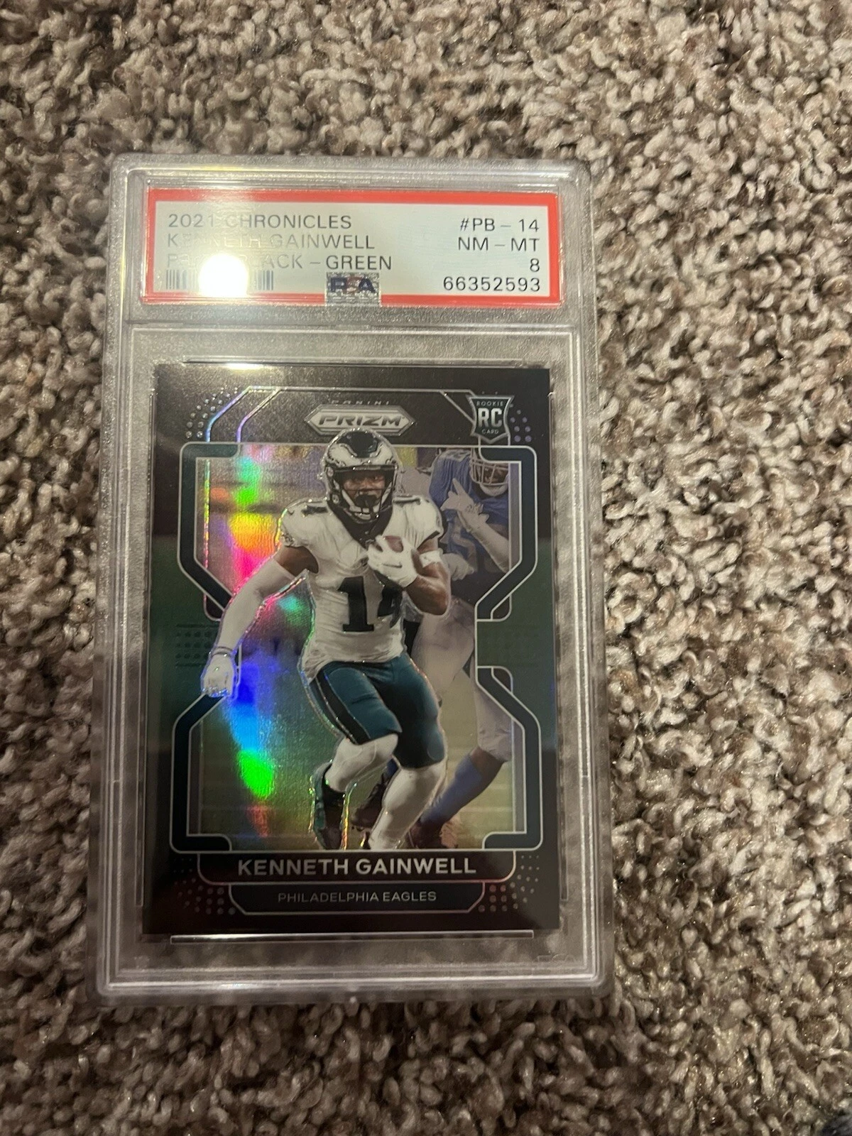 Kenneth Gainwell Panini Chronicles Prizm Black #PB14 Green