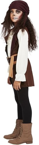 Smiffys Costume Carnevale Pirata Piratessa Bambina 4-6 Anni Vestito Carnevale - Foto 2 di 6