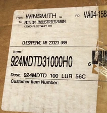 Winsmith Speed Reducer D-90 Type SE  924MDTD31000H0