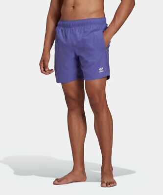 Adidas Adicolor Essentials Swim Shorts Men's Gym Pants Purple HE9421 Sz Large L