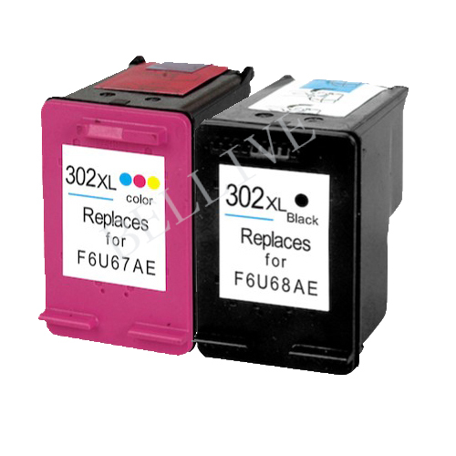 2 CARTUCCIA PER HP 302XL F6U67AE F6U68AE DeskJet 2130 OfficeJet 4650 Envy 4520