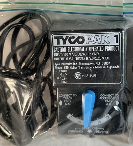 2 Tyco pac 1 DC Power Supply In Good Working Condition. HO/N Scale - Picture 3 of 4