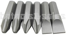 6pc Impact Driver Bits Precision Screwdriver Set Phillips  Slotted CR-V Steel