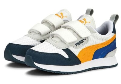 Kinder Puma R78 Turnschuhe Schuhe Jungen Mädchen Neu Weiß Größen 13 1 2