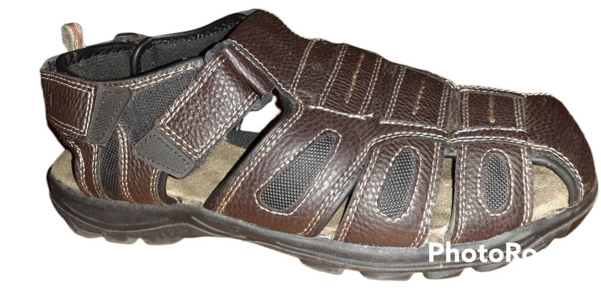 Wrangler Mens Fisherman Sandals Brown Faux Leather Size 11  display picture 1