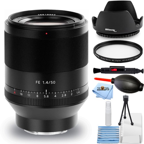 Sony Planar T Fe 50mm F / 1.4 Za Lente SEL50F14Z-7PC Pack de Accesorios