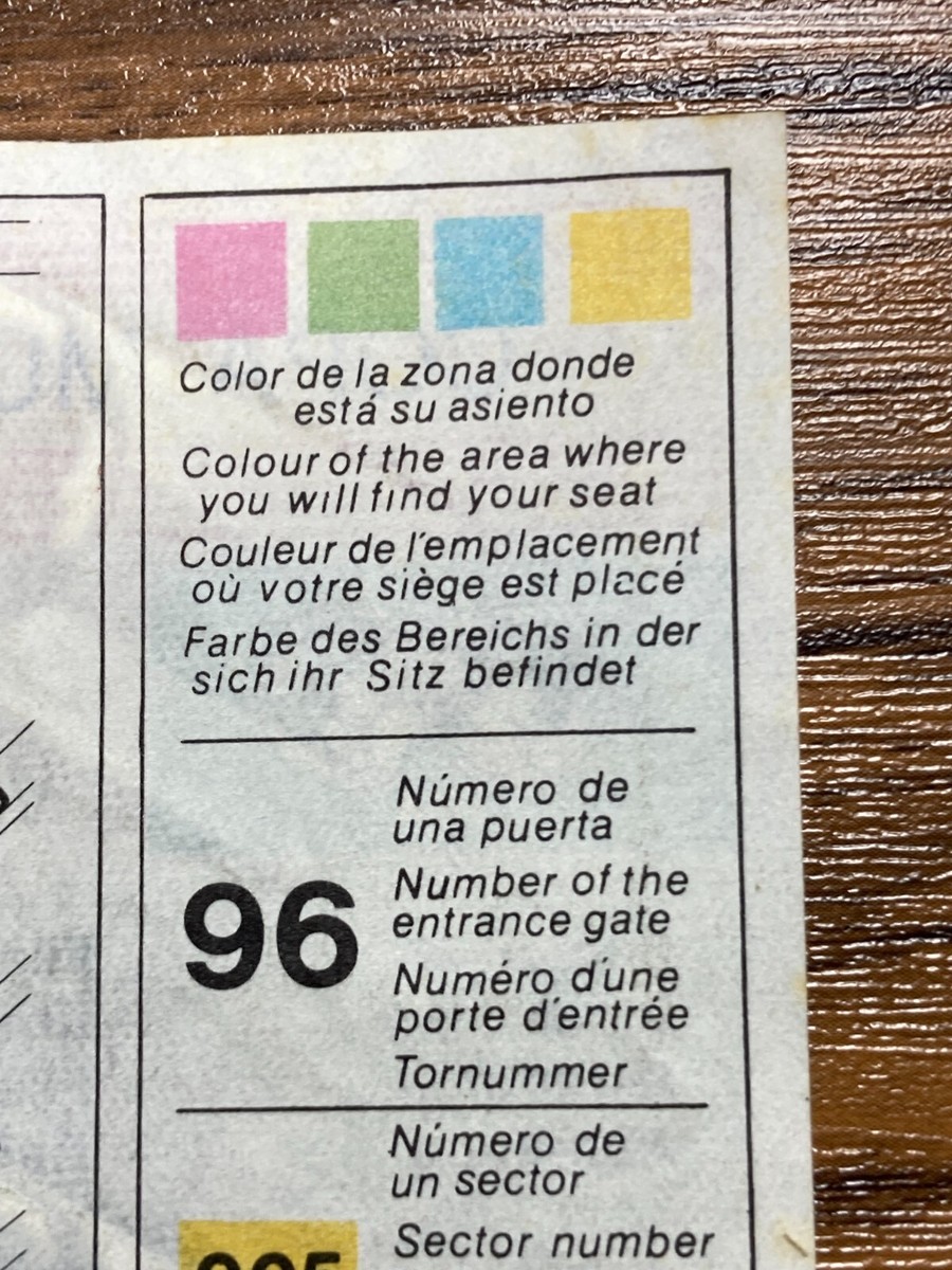 Billet Match Coupe Du Monde 1982 - France / Irlande Du Nord à Madrid