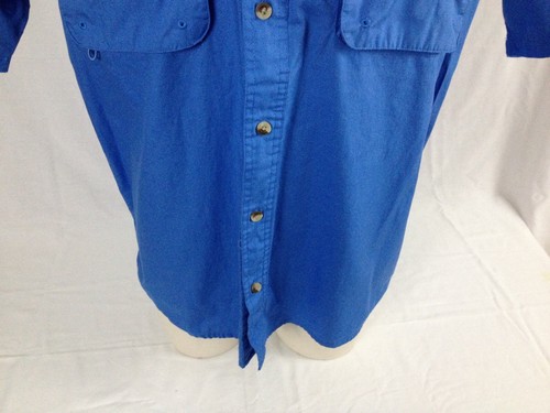 World Wide Sportsman Blue Sport Fishing Shirt 100% Cotton Men's Large - Picture 4 of 11