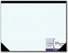 TOP Sturdy Graph Desk Pad (Pack of 1) Quad Grid, 22"x17", 1/4 50 Sheets Per Pad