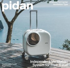 PIDAN Pet Portable Wheeled Carrier Box Travel Dog Cat Backpack Ventilation Bag