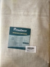 Fantas Decor Window Curtains 2 Panels Natural T2