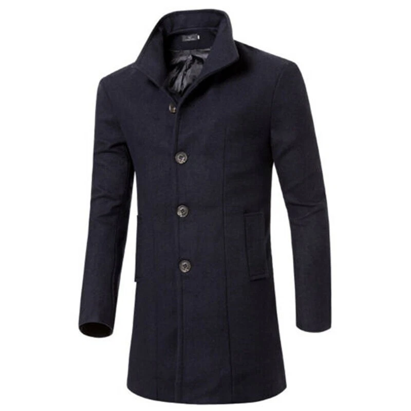 FILA Outwear Uomo Invernale Trench Cappotto Doppio Caldo Giacca Lunga Petto Formale Soprabito