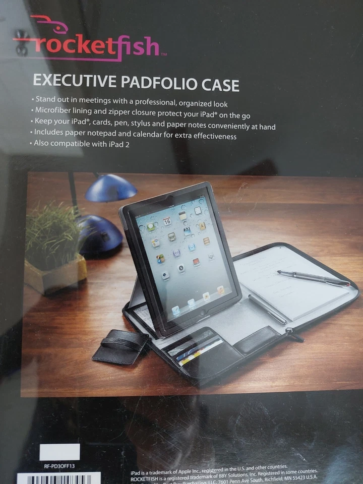 Rocketfish Executive Padfolio Leatherlike Case BRAND NEW for Apple iPad 2 +Later - Image 4 of 4