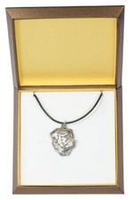 Rottweiler, Rott, Rottie I - Dog necklace in gift box, silver-plated locket for