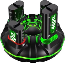 Ukor Fast Charging 4x4800mWh Rechargeable Battery Pack with Charger for Xbox Con